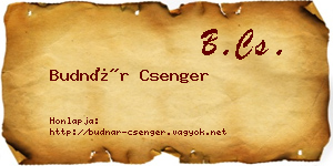 Budnár Csenger névjegykártya